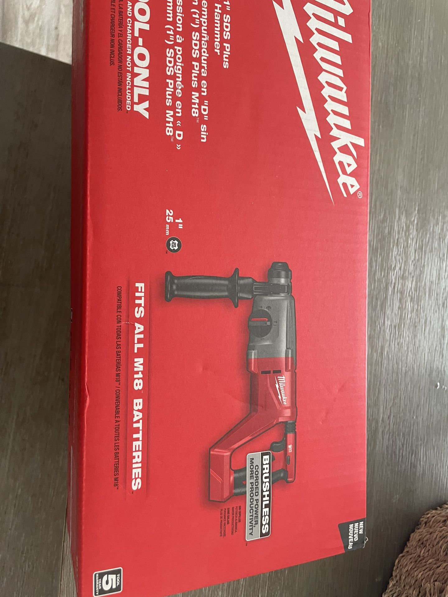 Milwaukee M18 18V  Cordless 1 in D Rotary Hammer (Tool-Only)