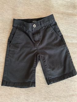 RVCA BOYS black chino shorts
