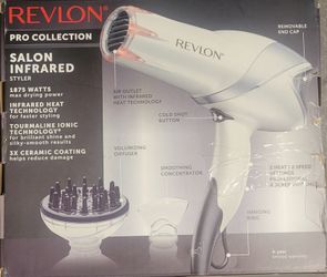 Revlon Pro Collection Salon Infrared Styler Hair Dryer 1875W With Diffuser