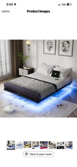 Floating Full size bed frames