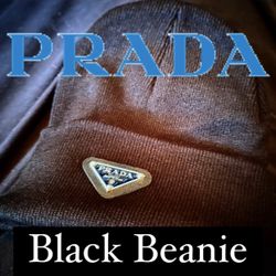 Black & Silver Luxury Beanie Hat