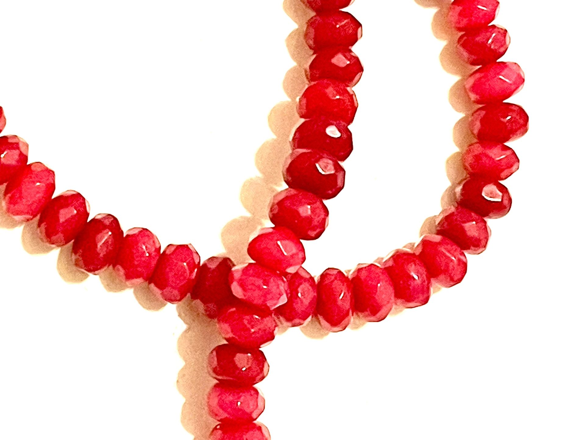 New 15.75” Faceted Pink Beads