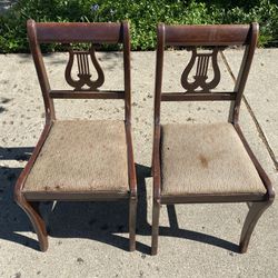 Antique Wood Chairs (2)