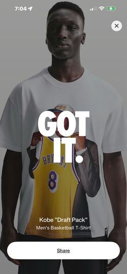 Kobe #8 Draft Day Pack T-Shirt sz L