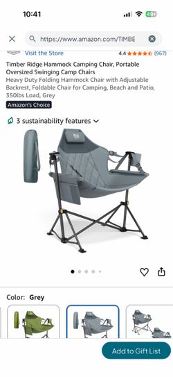 Hammock camping chair