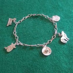 Mexico Sterling Charm Bracelet 