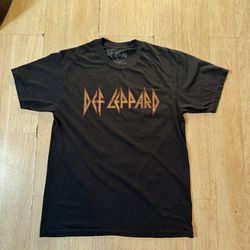 Vintage Y2k Black Def Leppard Rock Band Tee