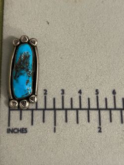 Vintage turquoise silver pendant