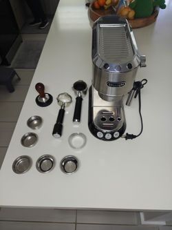 "De'Longhi Dedica Espresso Machine + Bottomless Portafilter, Tamper & Funnel