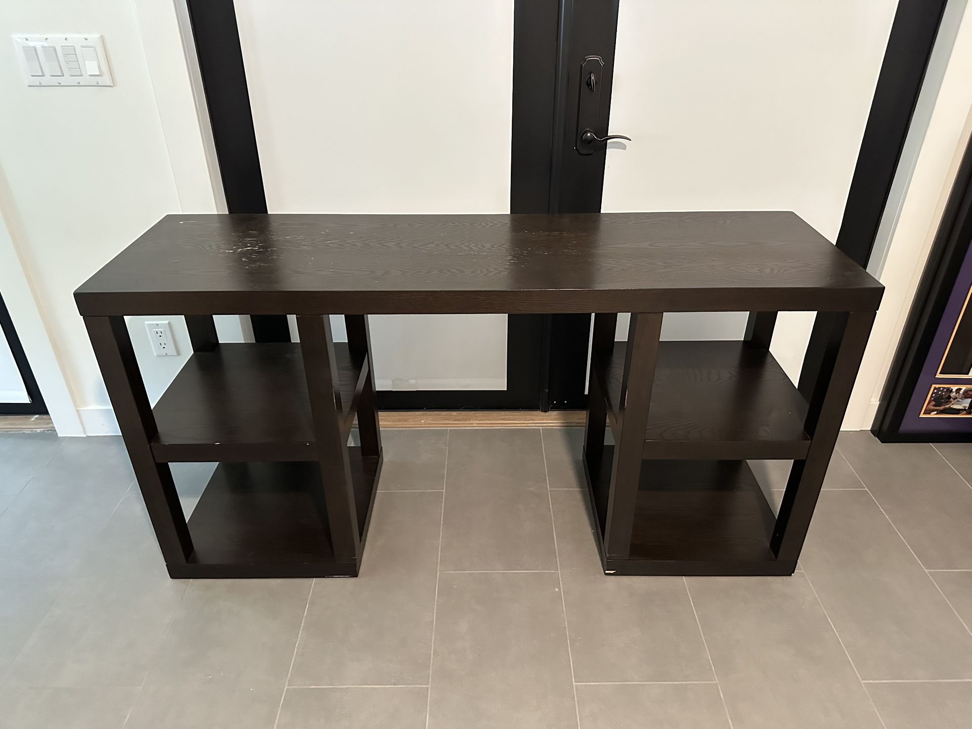 West Elm Desk / Tv Stand, Brown