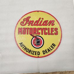 Indian Motorcycle  Faux Vintage Steel Metal Sign 