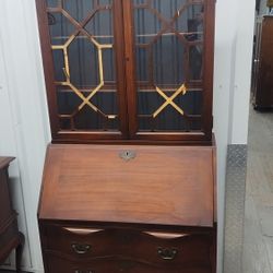 Vintage Maddox Tables PATINA Secretary Desk Bookcase Hutch Drop Front Needs TLC