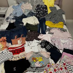 Little Girl Lots Of Clothes 44 Pieces (6y-7y)