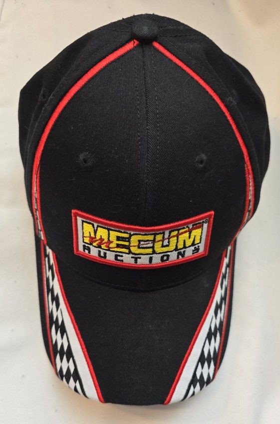 Mecum Auctions Embroidered Black Hat/Cap Adjustable Hat Full Throttle NWT 100% Cotton