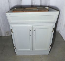 24-in single white sink with vanity top