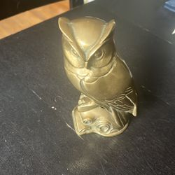 Antique Brass Owl