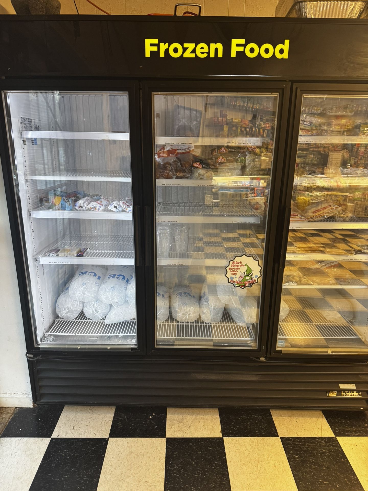 True Freezer 3 Door Display