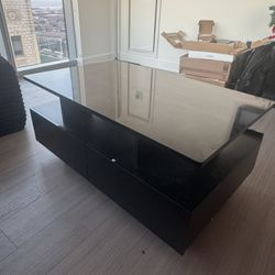 Black LED Modern Coffee Table