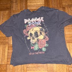 Graphic cropped t shirt