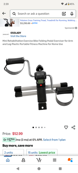 Mini Rehabilitation Exercise Bike Folding Pedal Exerciser for Arm and Leg Plastic Portable Fitness Machine for Home Use