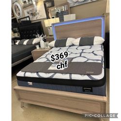LED Headboard Queen Size Bed Frame  // Christmas Sale !