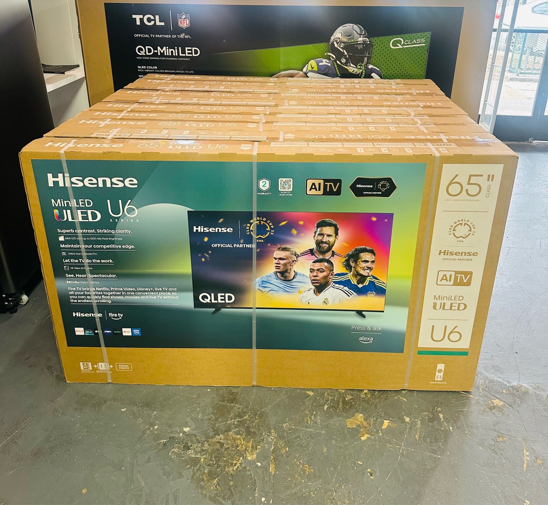 65” Hisense ULED U6 Mini-LED 4K UHD Smart Tv
