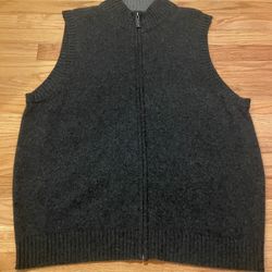 Paolo Mondo 100% Cashmere Men’s Full Zip Sweater Vest XXL