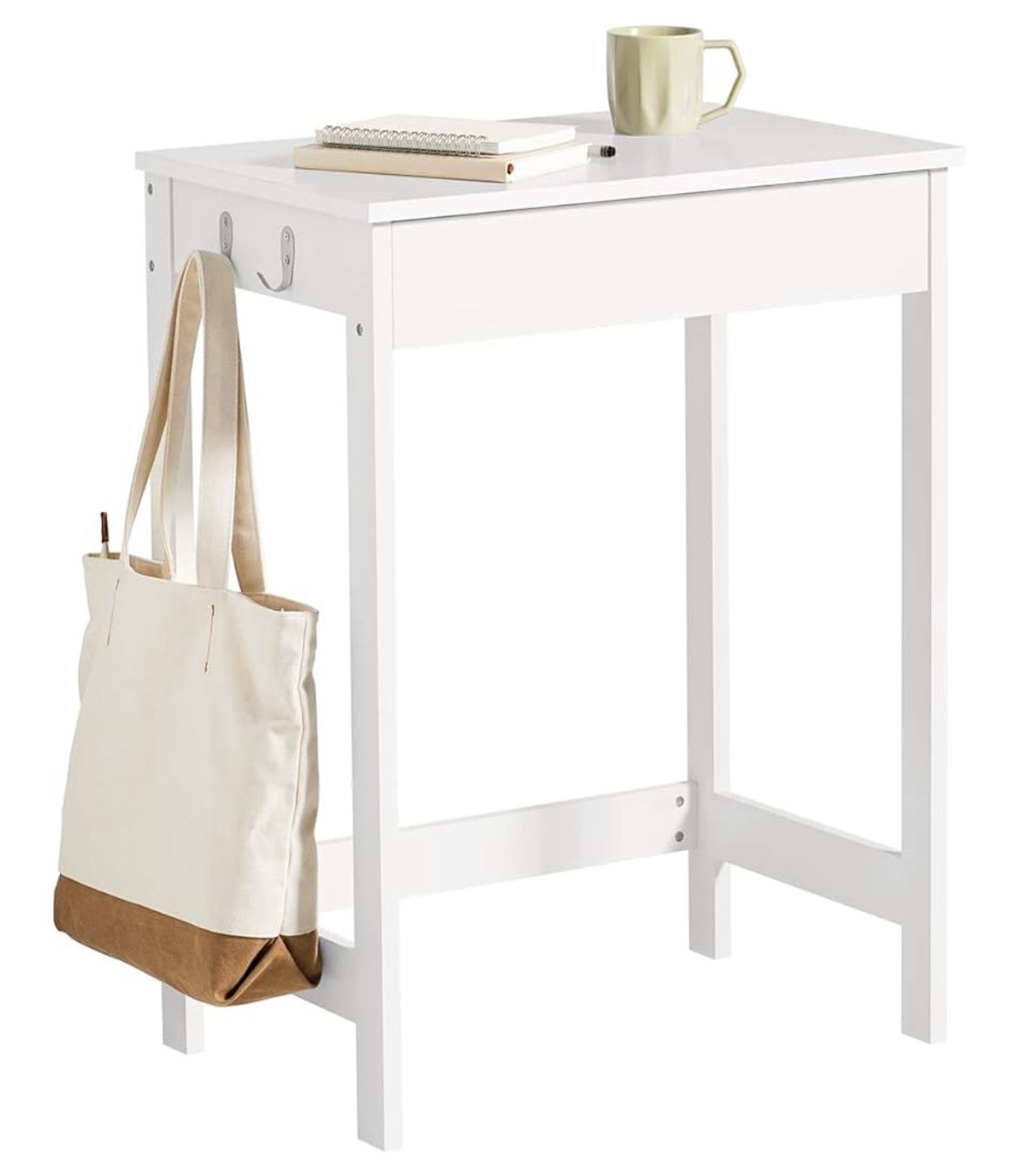 Space-Saving White Desk/Table – SoBuy FWT43, Modern & Sturdy
