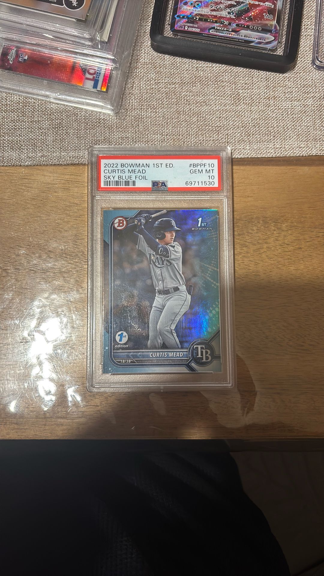 2022 Bowman 1st Ed. Curtis Mead Sky Blue Foil