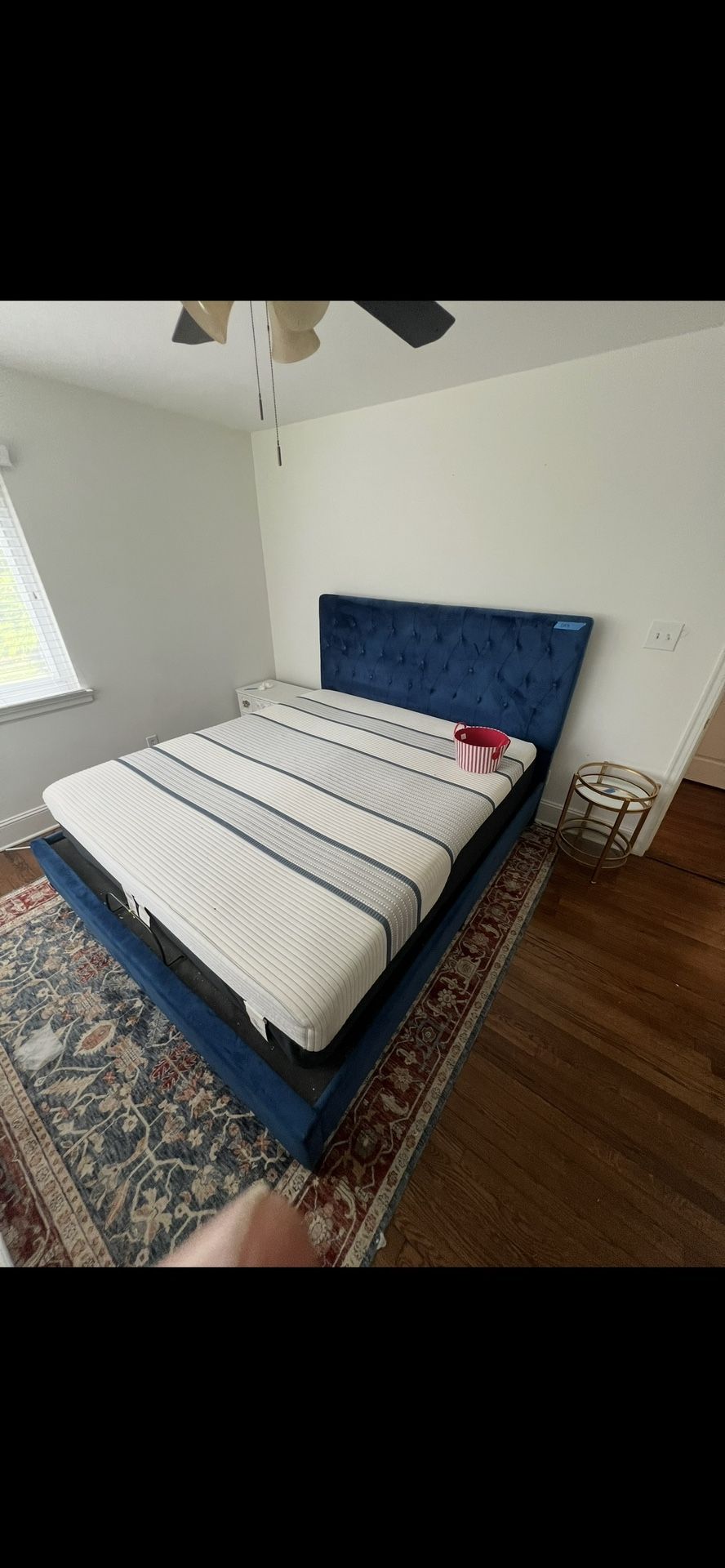 Blue Velvet Full/Queen Bed Frame