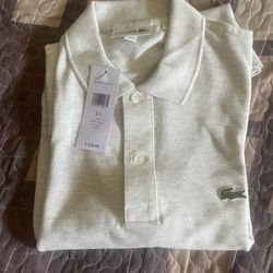 Gray Lacoste Polo Shirt | Check Description
