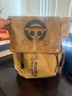 One Piece Straw Hat Crew Canvas Backpack