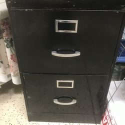 Two drawer legal metal file