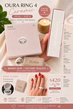 Oura Ring 4 Ceramic Petal - Size 8