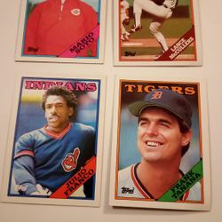 1988 Topps Baseball (Lot Of 8) Trading Cards 8pc