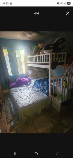 Harriet Bee Ilariana Wood Bunk Bed with Staircase and Trundle