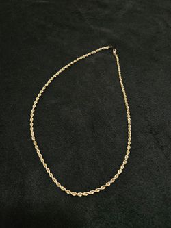 14K 🔥 Yellow Gold Rope Chain/Necklace 💎 (Meet &Test) 🚗