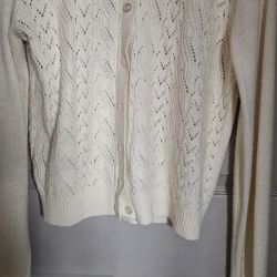Off White Cardigan Sweater Size M