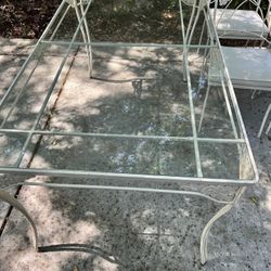 Woodard Mid-Century dining/patio Table And 6 Chairs