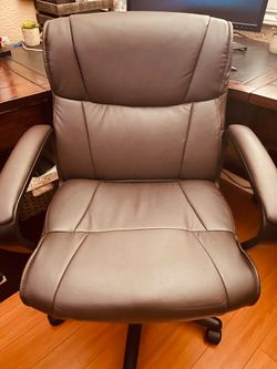 Brown Leather Desk Chair