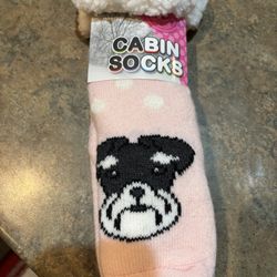 Soft And Fluffy Socks. Great Stocking Stuffer Girls Size 12-4. Schnauzer Dog 