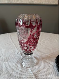Bohemian Cranberry Vase