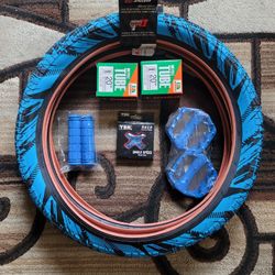 NEW Bicycle Bmx Parts Bundle 20" Blue