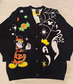 Disney halloween mickey mouse womens cardigan sweater