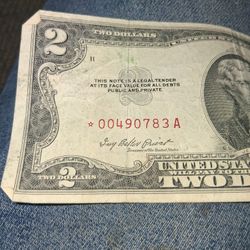 Oldest 1953 $2 bill Online. With Star By #