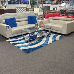 Amazing Deal👍Gorgeous Grey Sofa&Loveseat Available In Black&White Limited Time Offer $699