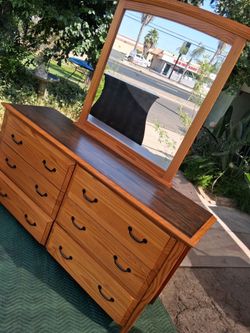 Refurb. Solid wood 6 Drawer Dresser