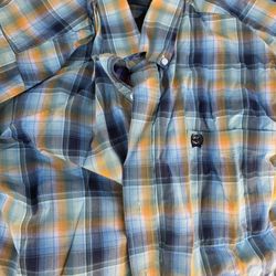 CINCH SHORT SLEEVE BUTTON DOWN SHIRT SZ
