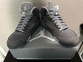 BRAND NEW JORDAN 5 RETRO WOLF GREY MENS SIZE 8