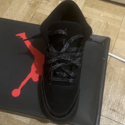 Air jordan 3 black cats size 4.5